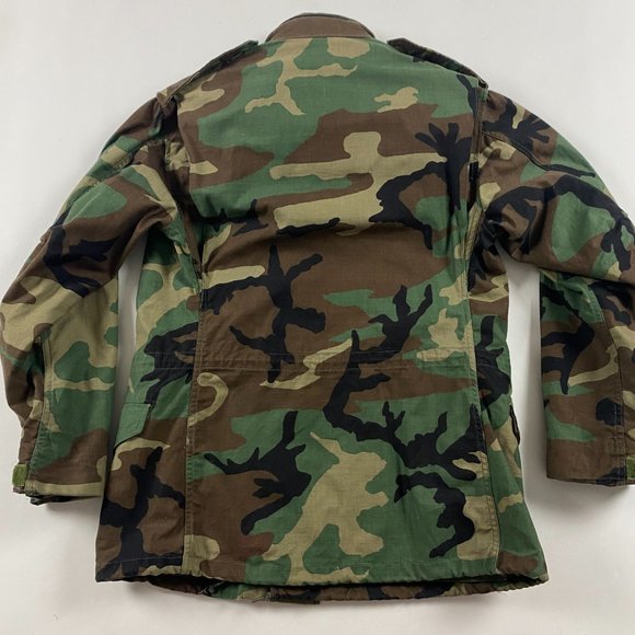 US Army Coat Cold Weather Camouflage Pattern Jacket Mens Small M65 Military Hood - Picture 3 of 16